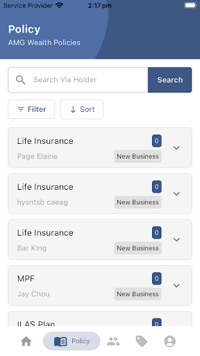 AMG CRM Screen 2