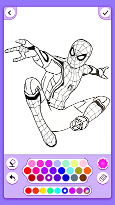 Coloring Super Hero Spider HDのおすすめ画像5