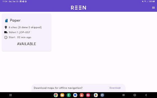 REEN Routes Screen 2