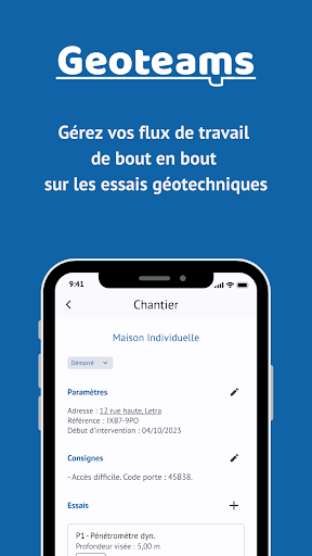 Android application Geoteams screenshort