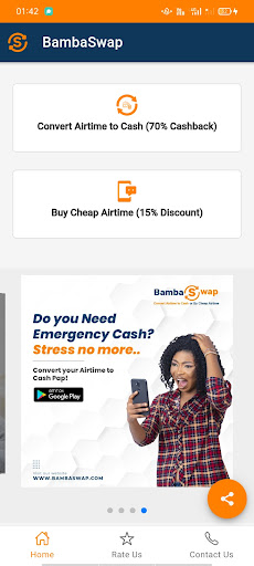 Android application BambaSwap - Airtime to MPesa screenshort