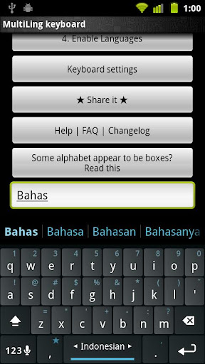 Android application Indonesian Keyboard Plugin screenshort