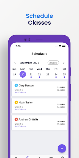 Screenshot of Schedule Flow - Track Students