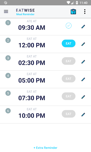 EatWise - Meal Reminder Screen 3