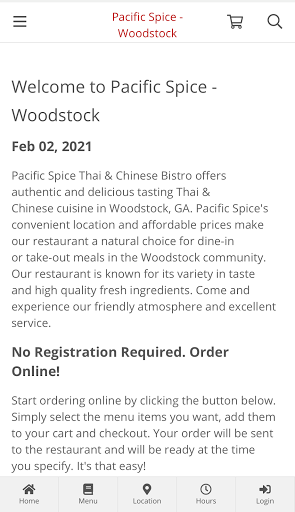 Android application Pacific Spice - Woodstock screenshort