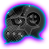 GO SMS - Blue N Purple Neon icon