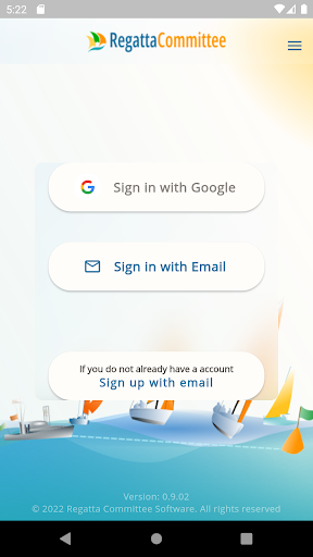 Android application Regatta Committee screenshort