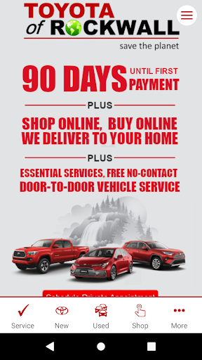 Android application Toyota of Rockwall Dealership screenshort