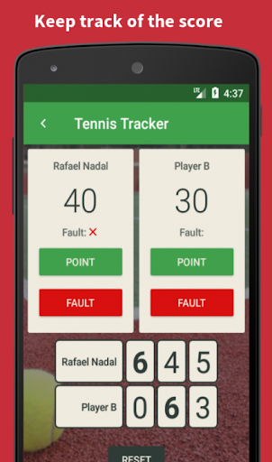 Tennis Tracker Screen 2