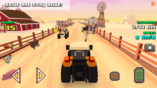 Blocky Farm Racing & Simulator apktram screenshots 9