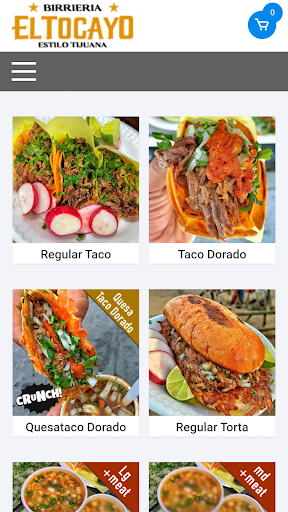 Android application El Tocayo Birrieria screenshort