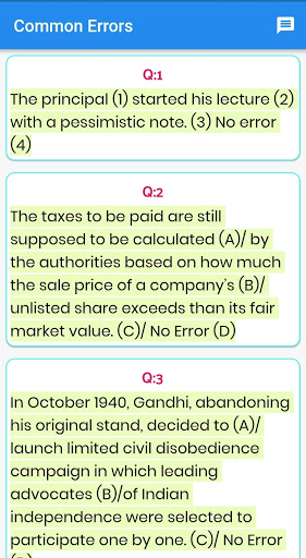 English Grammar Common Errors for SSC