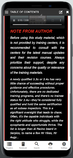 Subsea Inspection Manual V10.1 Screen 2