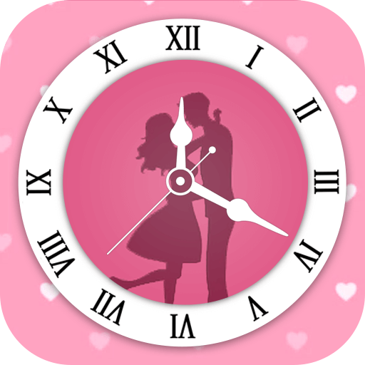 Pink Love Clock Live Wallpaper  Icon