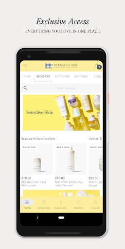 Android application Beekman 1802 screenshort