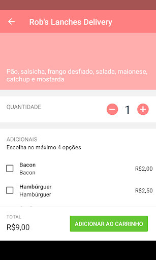 Robs Lanches Delivery Screen 2