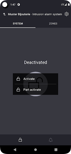SecuriSafe - MobileControl Screen 2