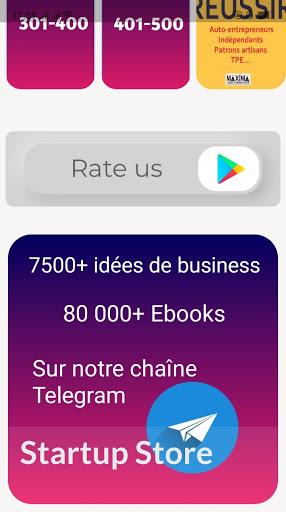 500 ideas and business model Screen 2