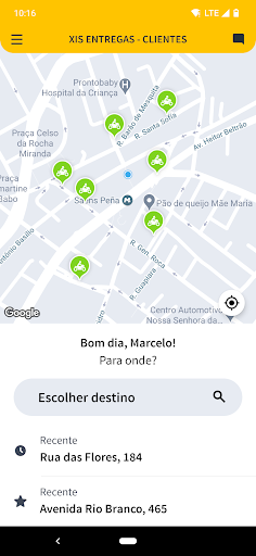 Android application Xis Entregas - Clientes screenshort