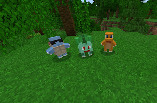 Pixelmon in Minecraft. Mods