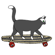 Skate Cat. Cool app icon