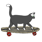 Skate Cat. Cool