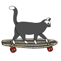 Skate Cat. Cool