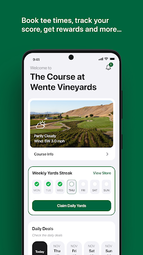 Android application The Course at Wente Vineyards screenshort