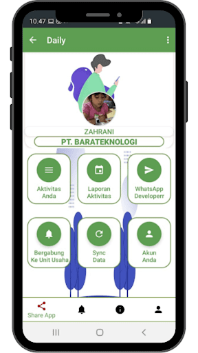 Android application Monitor Karyawan screenshort