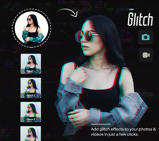 Android application Glitch Video & Photo Editor screenshort