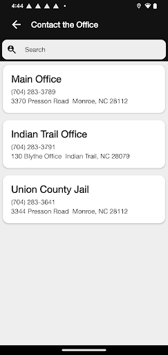 Union County Sheriff’s Office Screen 2