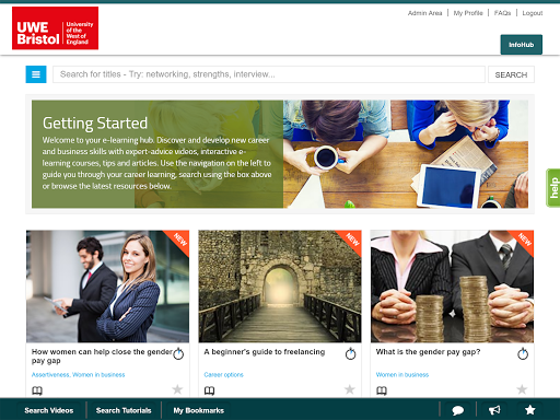 UWE Career Toolkit Screen 2