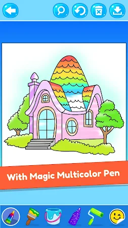 Game screenshot Kids Glitter House Coloring hack