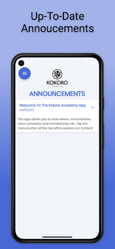 Android application Kokoro Academy screenshort