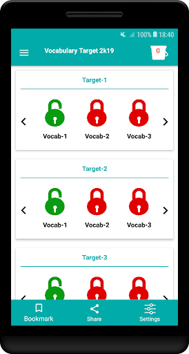 Android application Vocab ka Target de apne bacho screenshort