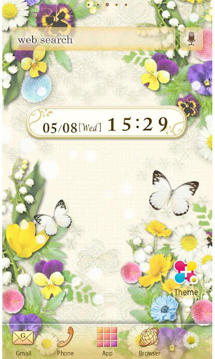 Android application White Garden Wallpaper Theme screenshort