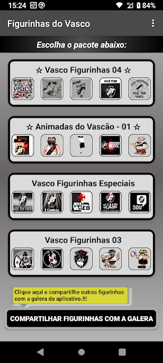 Android application Figurinhas do Vasco screenshort
