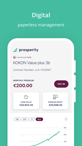 Prosperity – the pension app Screen 2