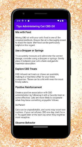 Tips Administering Cat CBD Oil Screen 2