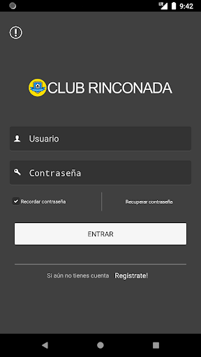 Android application Club Rinconada screenshort