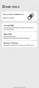 Captura 13 USB TOOLS (Format, WIPE...ETC) android