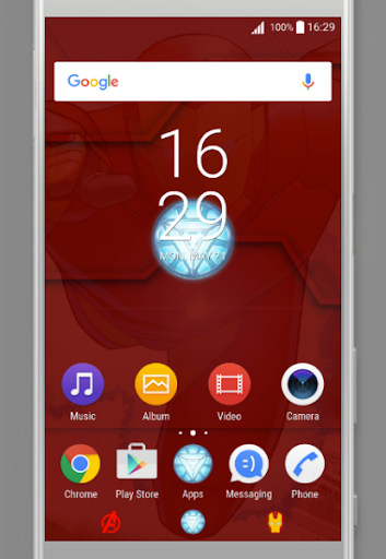Android application Invincible Iron Man theme - fo screenshort
