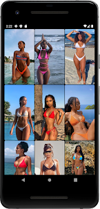 Black Girls Bikini Wallpaper