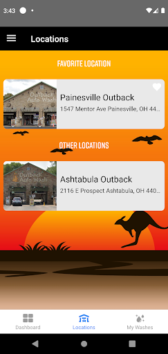Outback Auto Wash Screen 2