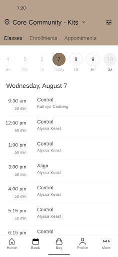 Core Community Pilates Screen 2