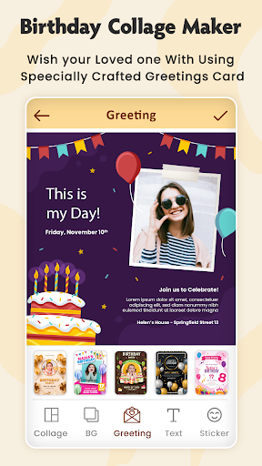 Birthday Photo Collage Maker Screen 3