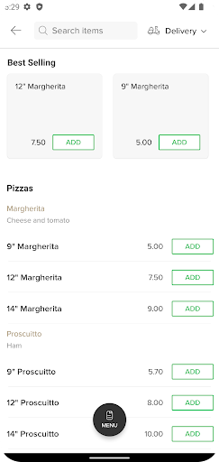 Prima Pizza Screen 2