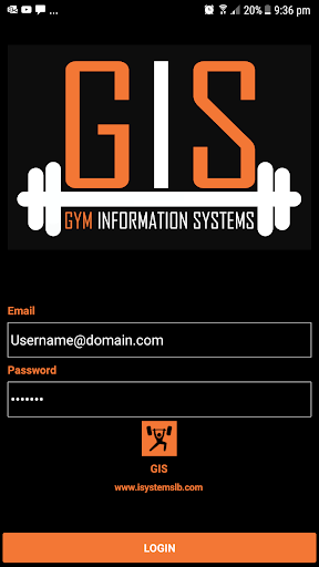 Android application GYM Information System screenshort