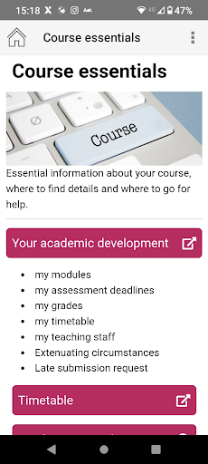 myLSBU Screen 3