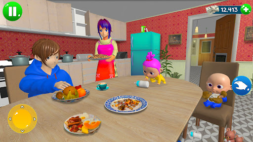 Android application Twins Mother Simulator Family screenshort